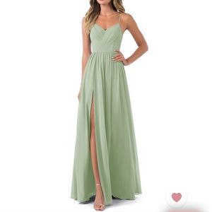 Azazie Cora in Dusty Sage - Size A8